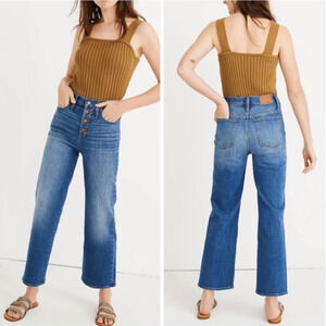 Madewell Women's Slim Wide-leg Crop Jeans Size 28